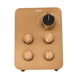 aquieen thermostatic diverter with push button amp flow control rose gold 4 way