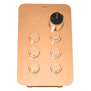 aquieen thermostatic diverter with push button amp flow control rose gold 6 way