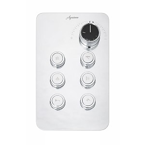 aquieen thermostatic diverter with push button amp flow control chrome 6 way
