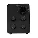 Aquieen Thermostatic Diverter with Push Button &amp; Flow Control (Matt Black, 4 Way)
