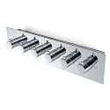 Aquieen Wall Mounted 5 Way Thermostatic Diverter (CHROME - H) (Chrome - H)