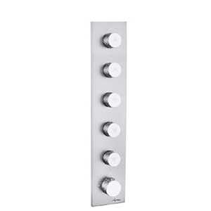 aquieen wall mounted temperature amp flow control 5 way thermostatic diverter push button crystal knob