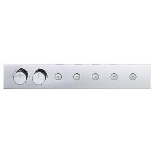 aquieen wall mounted temperature amp flow control thermostatic diverter push button crystal knob 5 way diverter