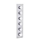 Aquieen Wall Mounted Temperature & Flow Control 5 Way Thermostatic Diverter Push button (Crystal Knob)