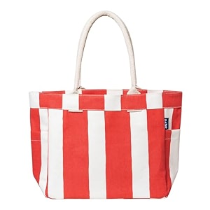 aqva printed cotton canvas tote bag for women amp men - reusable shoulder bag with full top zipper inner pocket