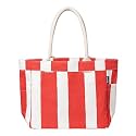 AQVA Printed Cotton Canvas Tote Bag for Women & Men - Reusable Shoulder Bag with Full Top Zipper, Inner Pocket