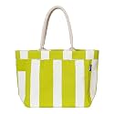 AQVA Printed Cotton Canvas Tote Bag for Women &amp; Men - Reusable Shoulder Bag with Full Top Zipper, Inner Pocket