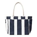 AQVA Printed Cotton Canvas Tote Bag for Women & Men - Reusable Shoulder Bag with Full Top Zipper, Inner Pocket