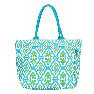 aqva printed cotton canvas tote bag for women amp men - reusable shoulder bag with full top zipper inner pocket