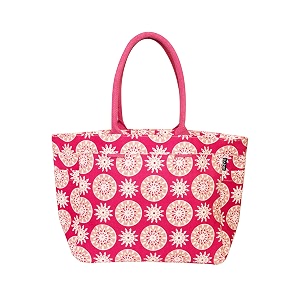 aqva printed cotton canvas tote bag for women amp men - reusable shoulder bag with full top zipper inner pocket