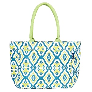 aqva printed cotton canvas tote bag for women amp men - reusable shoulder bag with full top zipper inner pocket