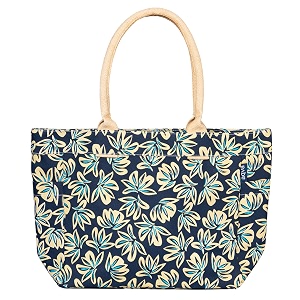 aqva printed cotton canvas tote bag for women amp men - reusable shoulder bag with full top zipper inner pocket