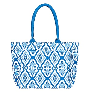 aqva printed cotton canvas tote bag for women amp men - reusable shoulder bag with full top zipper inner pocket