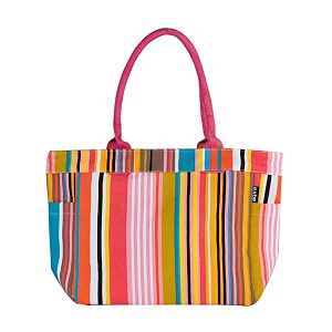 aqva printed cotton canvas tote bag for women amp men - reusable shoulder bag with full top zipper inner pocket