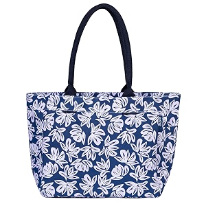 aqva printed cotton canvas tote bag for women amp men - reusable shoulder bag with full top zipper inner pocket