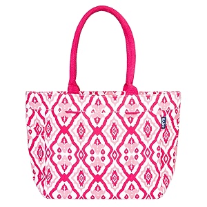 aqva printed cotton canvas tote bag for women amp men - reusable shoulder bag with full top zipper inner pocket
