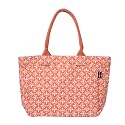 AQVA Printed Cotton Canvas Tote Bag for Women &amp; Men - Reusable Shoulder Bag with Full Top Zipper, Inner Pocket