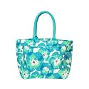 AQVA Printed Cotton Canvas Tote Bag for Women &amp; Men - Reusable Shoulder Bag with Full Top Zipper, Inner Pocket