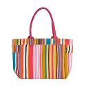 AQVA Printed Cotton Canvas Tote Bag for Women &amp; Men - Reusable Shoulder Bag with Full Top Zipper, Inner Pocket