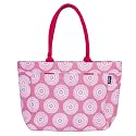 AQVA Printed Cotton Canvas Tote Bag for Women &amp; Men - Reusable Shoulder Bag with Full Top Zipper, Inner Pocket