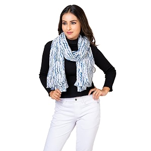 aqva printed cotton scarf for women lightweight soft scarves stoles for summer amp winter size 43 x 75 inches