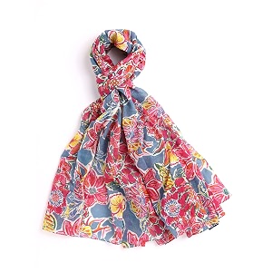 aqva printed cotton scarf for women lightweight soft scarves stoles for summer amp winter size 43 x 75 inches