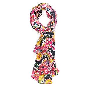aqva printed cotton scarf for women lightweight soft scarves stoles for summer amp winter size 43 x 75 inches