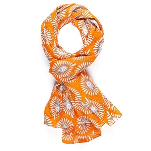 aqva printed cotton scarf for women lightweight soft scarves stoles for summer amp winter size 43 x 75 inches
