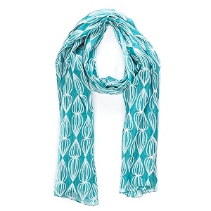 aqva printed cotton scarf for women lightweight soft scarves stoles for summer amp winter size 43 x 75 inches