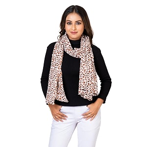 aqva printed cotton scarf for women lightweight soft scarves stoles for summer amp winter size 43 x 75 inches