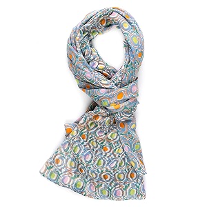 aqva printed cotton scarf for women lightweight soft scarves stoles for summer amp winter size 43 x 75 inches