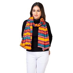 aqva printed cotton scarf for women lightweight soft scarves stoles for summer amp winter size 43 x 75 inches