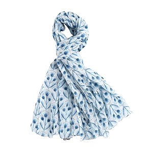 aqva printed cotton scarf for women lightweight soft scarves stoles for summer amp winter size 43 x 75 inches