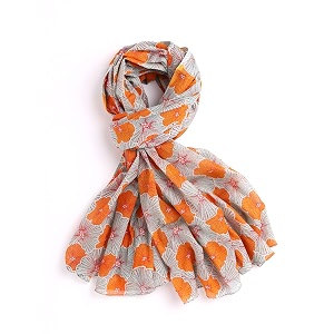 aqva printed cotton scarf for women lightweight soft scarves stoles for summer amp winter size 43 x 75 inches