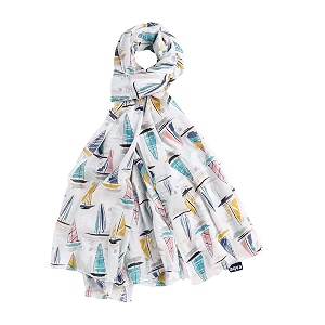 aqva printed cotton scarf for women lightweight soft scarves stoles for summer amp winter size 43 x 75 inches