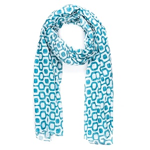 aqva printed cotton scarf for women lightweight soft scarves stoles for summer amp winter size 43 x 75 inches