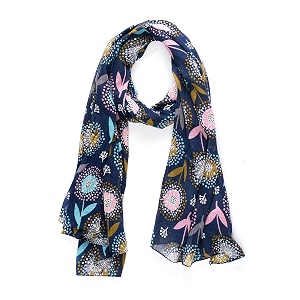 aqva printed cotton scarf for women lightweight soft scarves stoles for summer amp winter size 43 x 75 inches