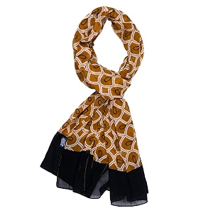 aqva printed cotton scarf for women lightweight soft scarves stoles for summer amp winter size 43 x 75 inches
