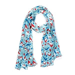 aqva printed cotton scarf for women lightweight soft scarves stoles for summer amp winter size 43 x 75 inches