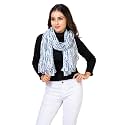 AQVA Printed Cotton Scarf for Women, Lightweight Soft Scarves Stoles for Summer &amp; Winter (Size: 43 X 75 Inches)
