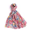AQVA Printed Cotton Scarf for Women, Lightweight Soft Scarves Stoles for Summer &amp; Winter (Size: 43 X 75 Inches)