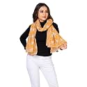 AQVA Printed Cotton Scarf for Women, Lightweight Soft Scarves Stoles for Summer &amp; Winter (Size: 43 X 75 Inches)