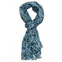 AQVA Printed Cotton Scarf for Women, Lightweight Soft Scarves Stoles for Summer &amp; Winter (Size: 43 X 75 Inches)