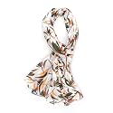 AQVA Printed Cotton Scarf for Women, Lightweight Soft Scarves Stoles for Summer &amp; Winter (Size: 43 X 75 Inches)