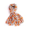 AQVA Printed Cotton Scarf for Women, Lightweight Soft Scarves Stoles for Summer &amp; Winter (Size: 43 X 75 Inches)