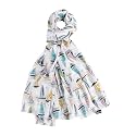 AQVA Printed Cotton Scarf for Women, Lightweight Soft Scarves Stoles for Summer &amp; Winter (Size: 43 X 75 Inches)