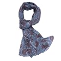 AQVA Printed Cotton Scarf for Women, Lightweight Soft Scarves Stoles for Summer &amp; Winter (Size: 43 X 75 Inches)