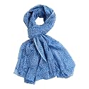AQVA Printed Cotton Scarf for Women, Lightweight Soft Scarves Stoles for Summer &amp; Winter (Size: 43 X 75 Inches)