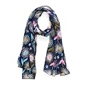 AQVA Printed Cotton Scarf for Women, Lightweight Soft Scarves Stoles for Summer &amp; Winter (Size: 43 X 75 Inches)