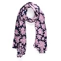 AQVA Printed Cotton Scarf for Women, Lightweight Soft Scarves Stoles for Summer &amp; Winter (Size: 43 X 75 Inches)